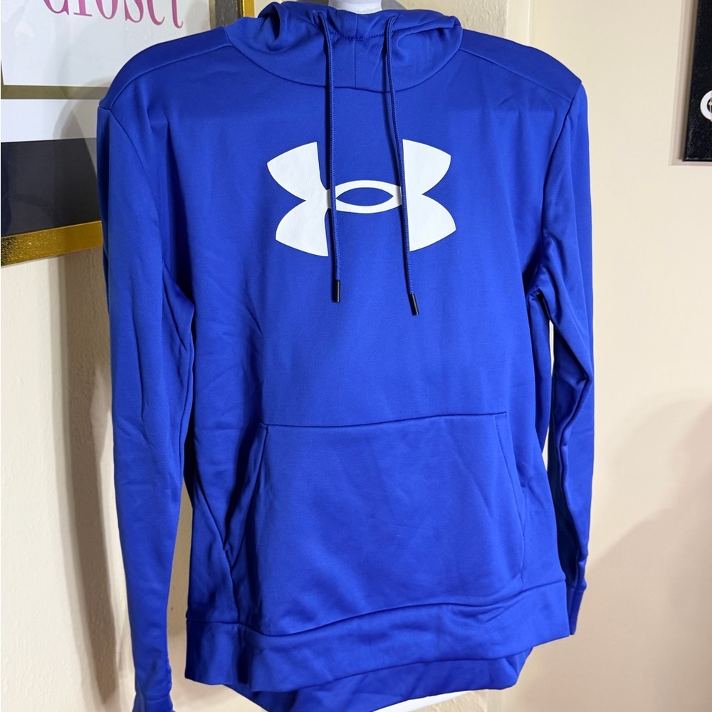 Under Armour Royal Blue Hoodie‎ with White Logo